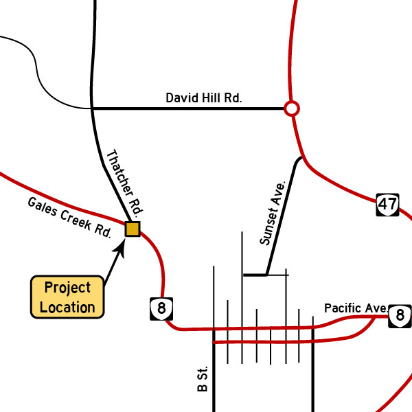 Background Gales Creek and Thatcher Road Intersection Open House